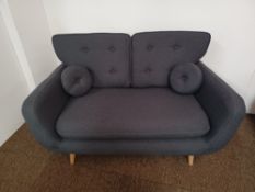New grey sofa Width 138cm, depth 78cm, seat height 48cm, total height 86cm