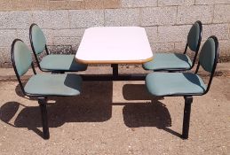 Fixed canteen table, Approximate dimensions: Height 73cm, Seat Height 45cm, Width 158cm, Table Lengt