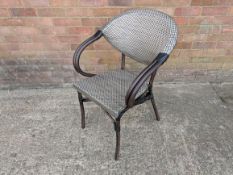 Job lot of 12 Brand New French Bistro Style Stacking Armchair in gold and black. Width 57cm, depth 5