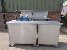 Stainless Steel Mobile Bar.