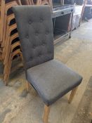 Set 8 grey dining chairs