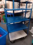 2 x Brancepeth Metal 4-Tier Storage Trolleys