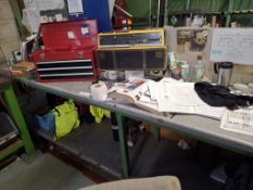 Steel framed workbench