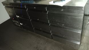 Williams HJC3SA R1 9-drawer counter refrigerator, serial number 1503/756911 – Located in the