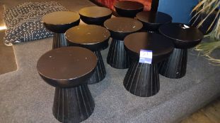 9 x wooden low bar stools – Located in bar area