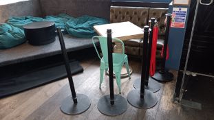 5 Barrier posts and rails – Located in bar area