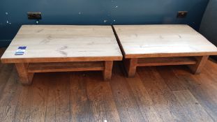 2 Pine low coffee tables, 1,000 x 700 – Located in bar area