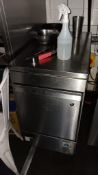 Adande VCC stainless steel compact single drawer fridge freezer – Located in the kitchen