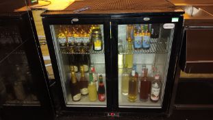 Cater-Cool hinged glazed double door bottle cooler (excludes contents) – Located behind the bar