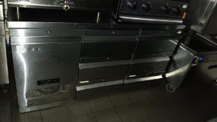 Williams HJC2SA R1 JADE 6-drawer counter refrigerator, serial number 1411/726127 – Located in the