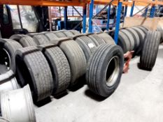 Mixture of New and Used HGV Tyres and Wheels (approx. 40)