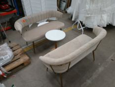 Assortment of Bridal Shop Display Fittings, to include 2 x Fabric Upholstered Sofas, Low Level