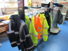 Qty hi-viz jackets to rack & tabletop (located on the first floor)