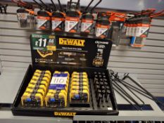 Qty Timco & Dewalt driver bits including PZ2 / 3, PH2 / 3, TX25 / 30, T50 & S2