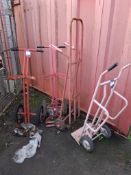 2 x Sack Carts and 2 bottle trolleys