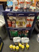 Contents of display including adhesives, screen wash & silicone