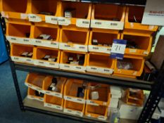 Quantity of Magdrill cutters, various lighting and plug sockets, line marker spray