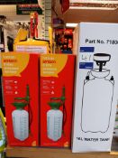 4 x Various water bottles to include pressure sprayers, water tank, dust suppression water bottle