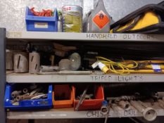 Quantity of hole bores, jack hammer attachments, site lights to racking (including racking)