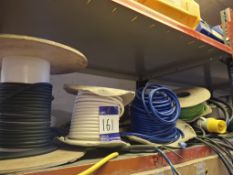Qty starter rope & various cable