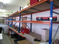 4 bay rack & contents (located on the first floor)