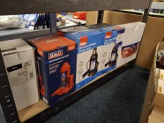 4 x Various bottle jacks and Faithful tow rope