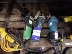 Bosch, Makita and Hitachi 110v angle grinders
