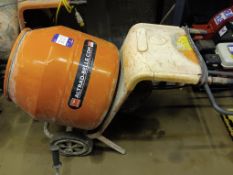 Altrad-Bell mini mix 150 110v cement mixer with stand