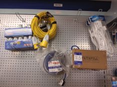 Quantity of 110v and 240v plugs and extension cables