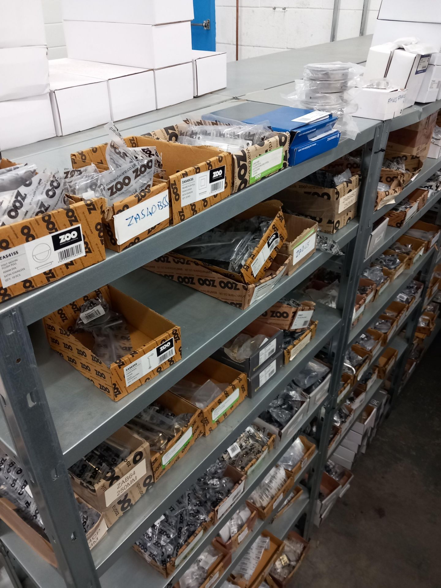 Assortment general door hardware / ironmongery to include pull handles, door stops, door signage, - Image 19 of 29