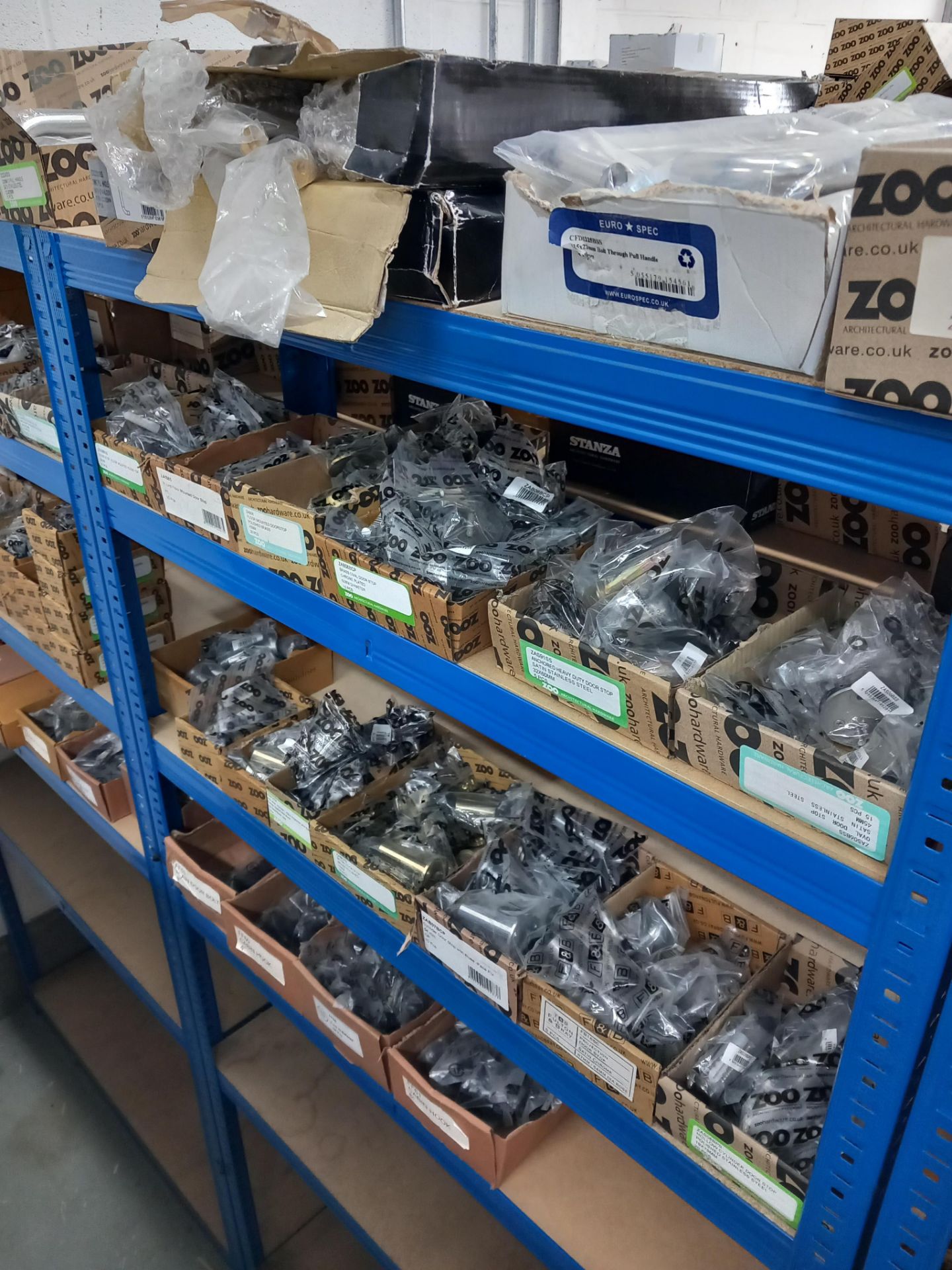 Assortment general door hardware / ironmongery to include pull handles, door stops, door signage, - Image 14 of 29