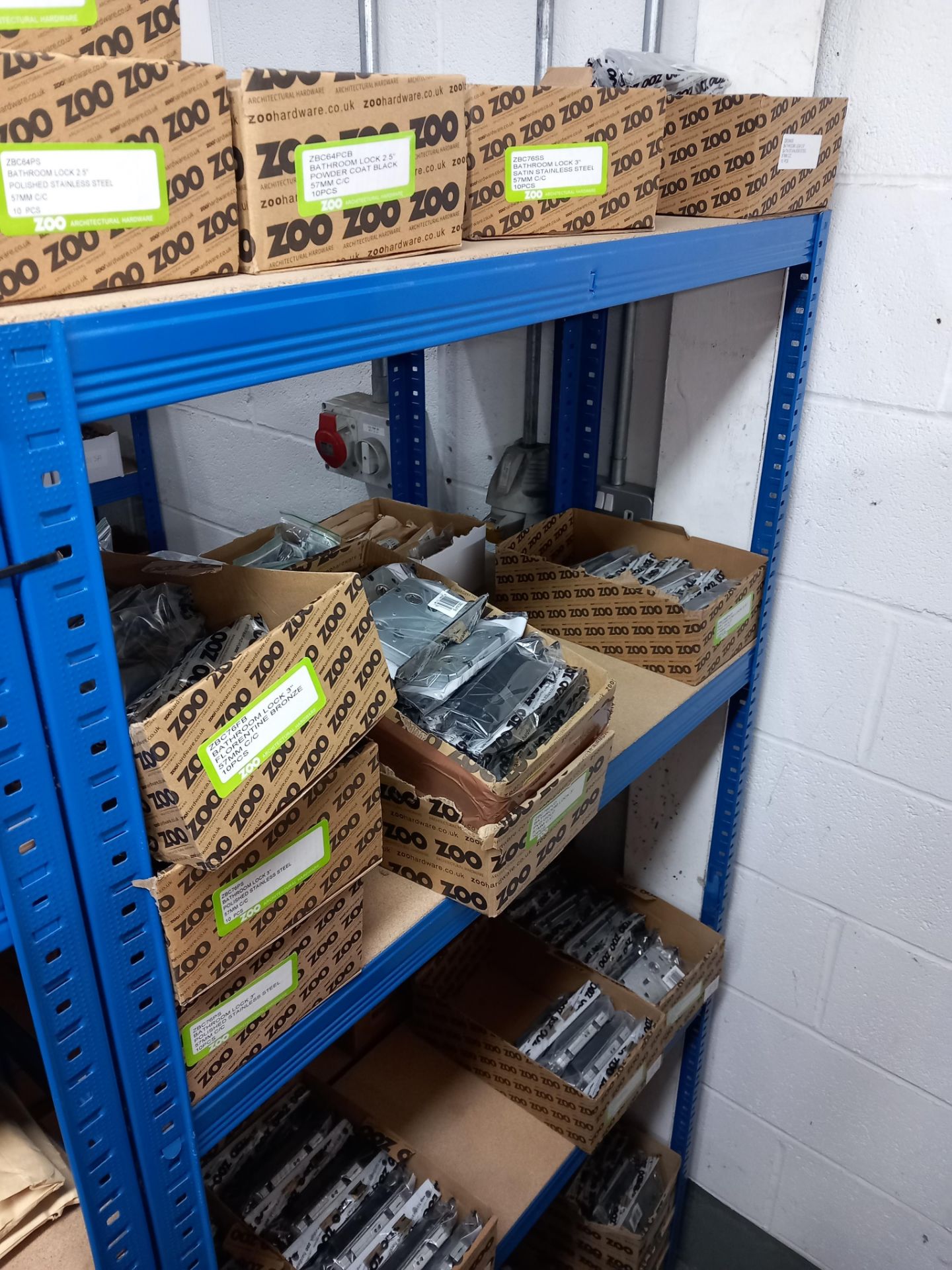 Assortment of mortise locks, tubler latches, five pin cylinders, roller catches, tubler dead bolts - Image 12 of 20