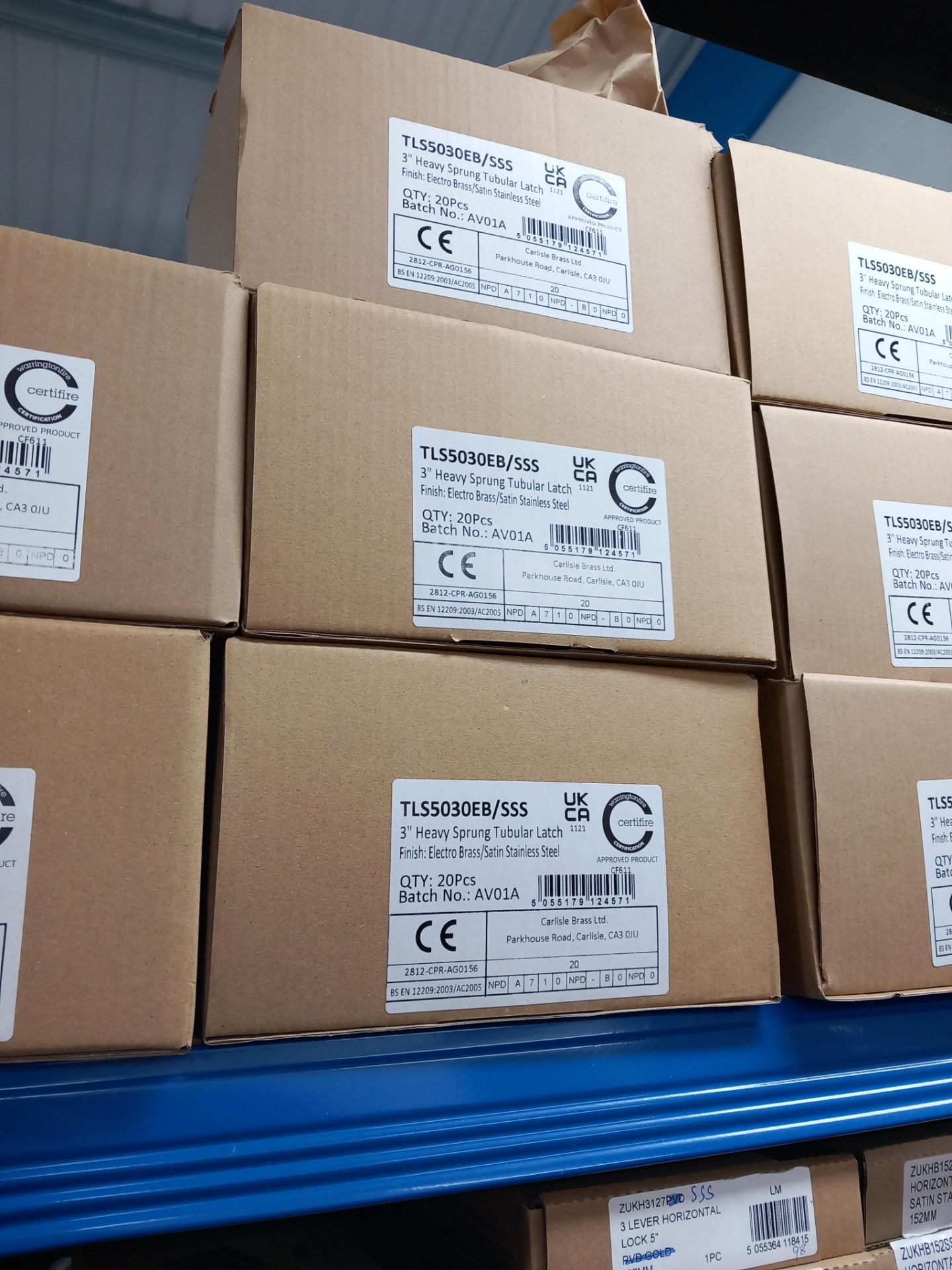 Assortment of mortise locks, tubler latches, five pin cylinders, roller catches, tubler dead bolts - Image 6 of 20