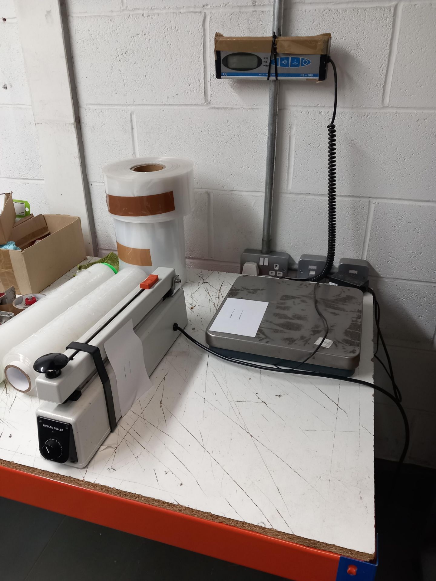 Impulse sealer and salter Brecknell PS-100 scales