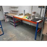 2 x Metal framed packing benches