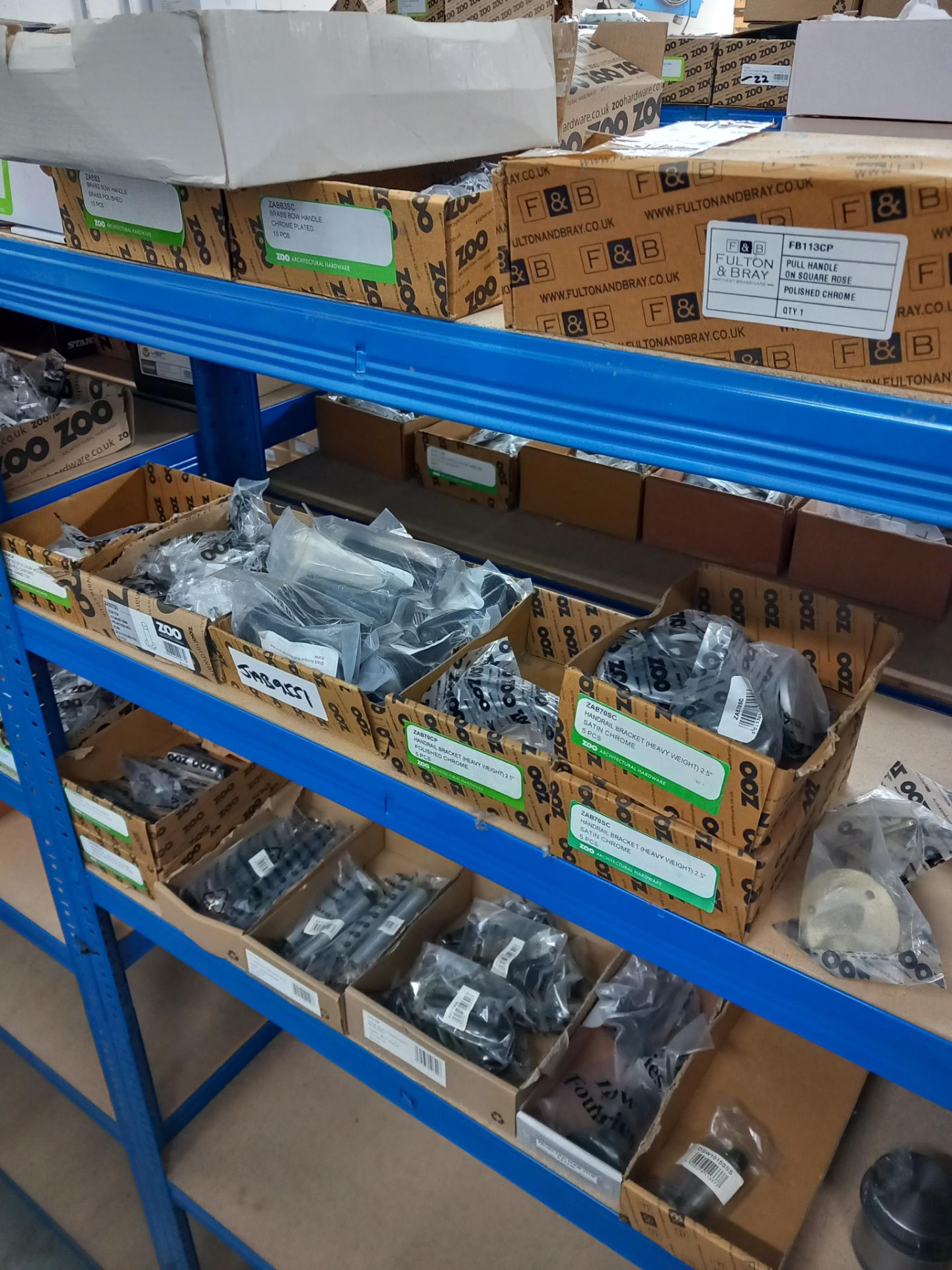 Assortment general door hardware / ironmongery to include pull handles, door stops, door signage, - Image 13 of 29