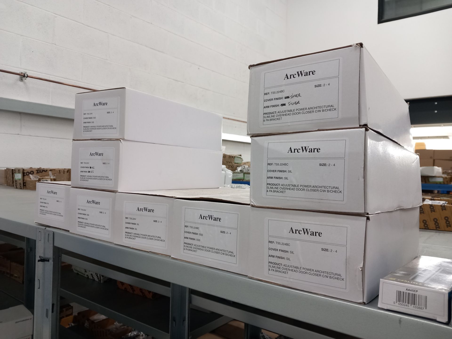 Assortment general door hardware / ironmongery to include pull handles, door stops, door signage, - Image 29 of 29