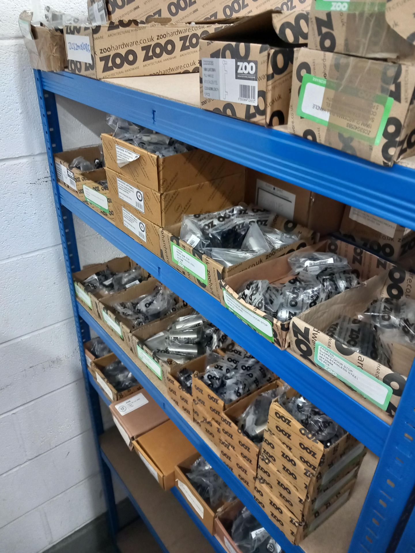 Assortment general door hardware / ironmongery to include pull handles, door stops, door signage, - Image 15 of 29