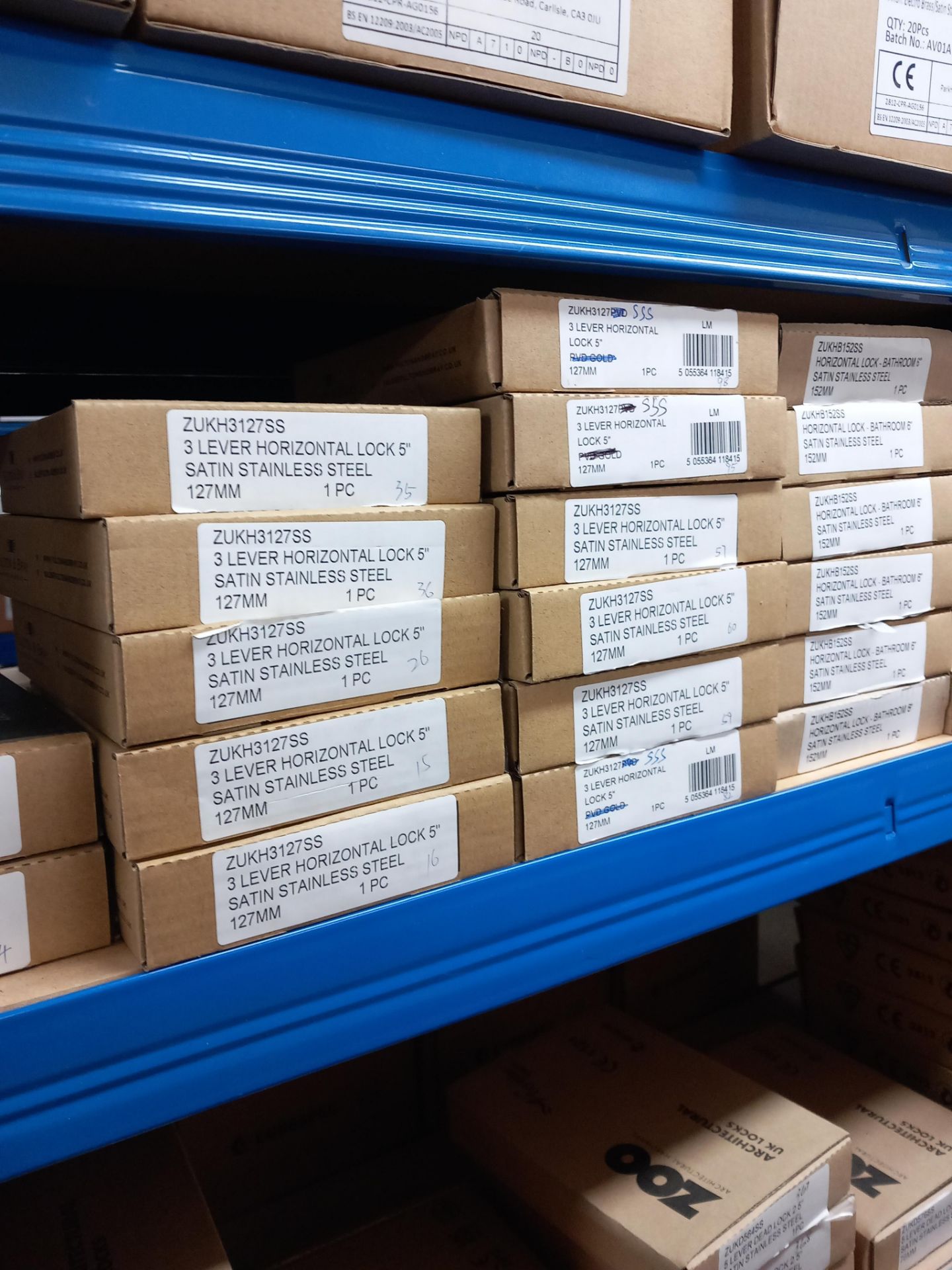 Assortment of mortise locks, tubler latches, five pin cylinders, roller catches, tubler dead bolts - Image 7 of 20