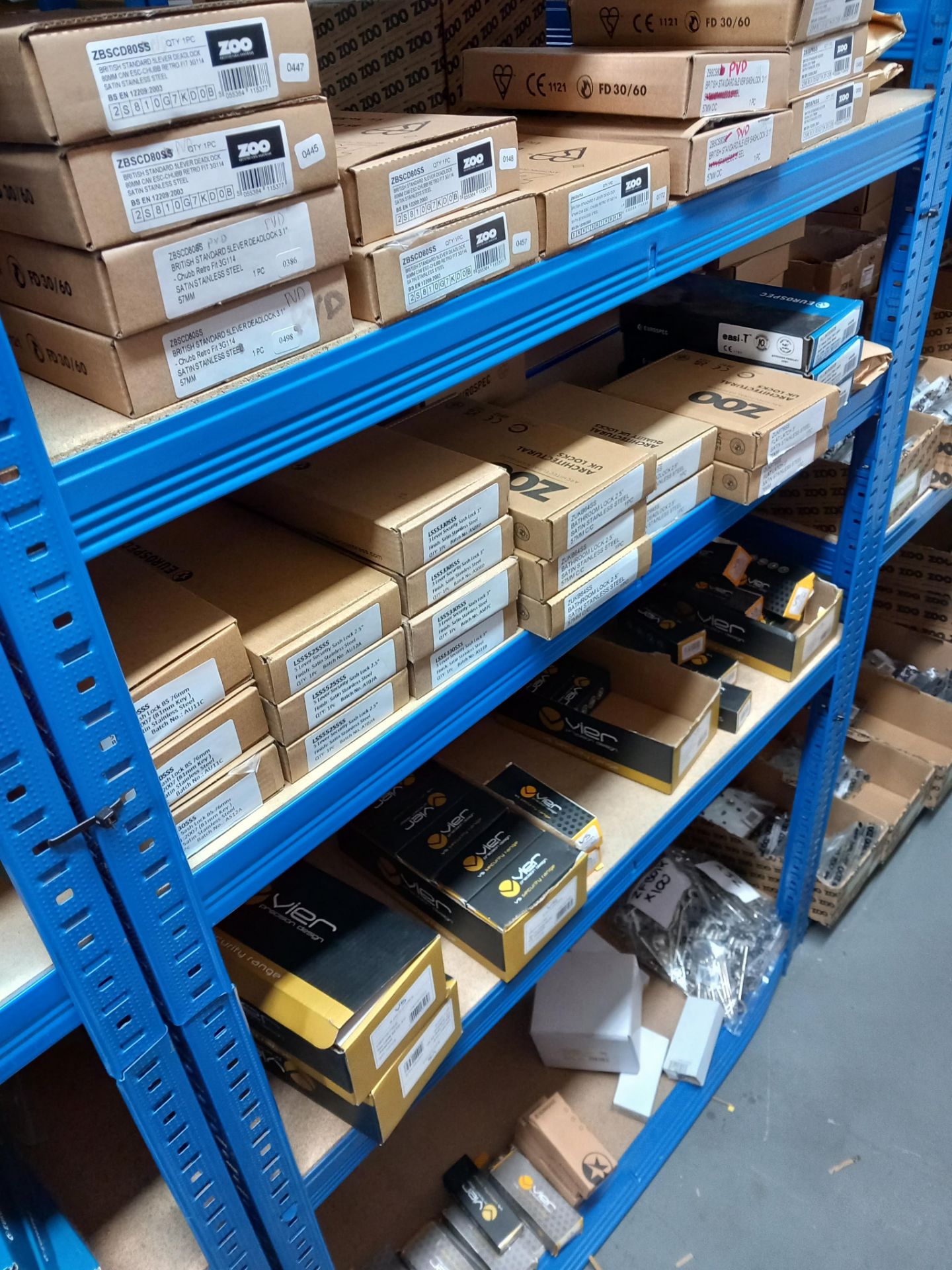 Assortment of mortise locks, tubler latches, five pin cylinders, roller catches, tubler dead bolts - Image 11 of 20