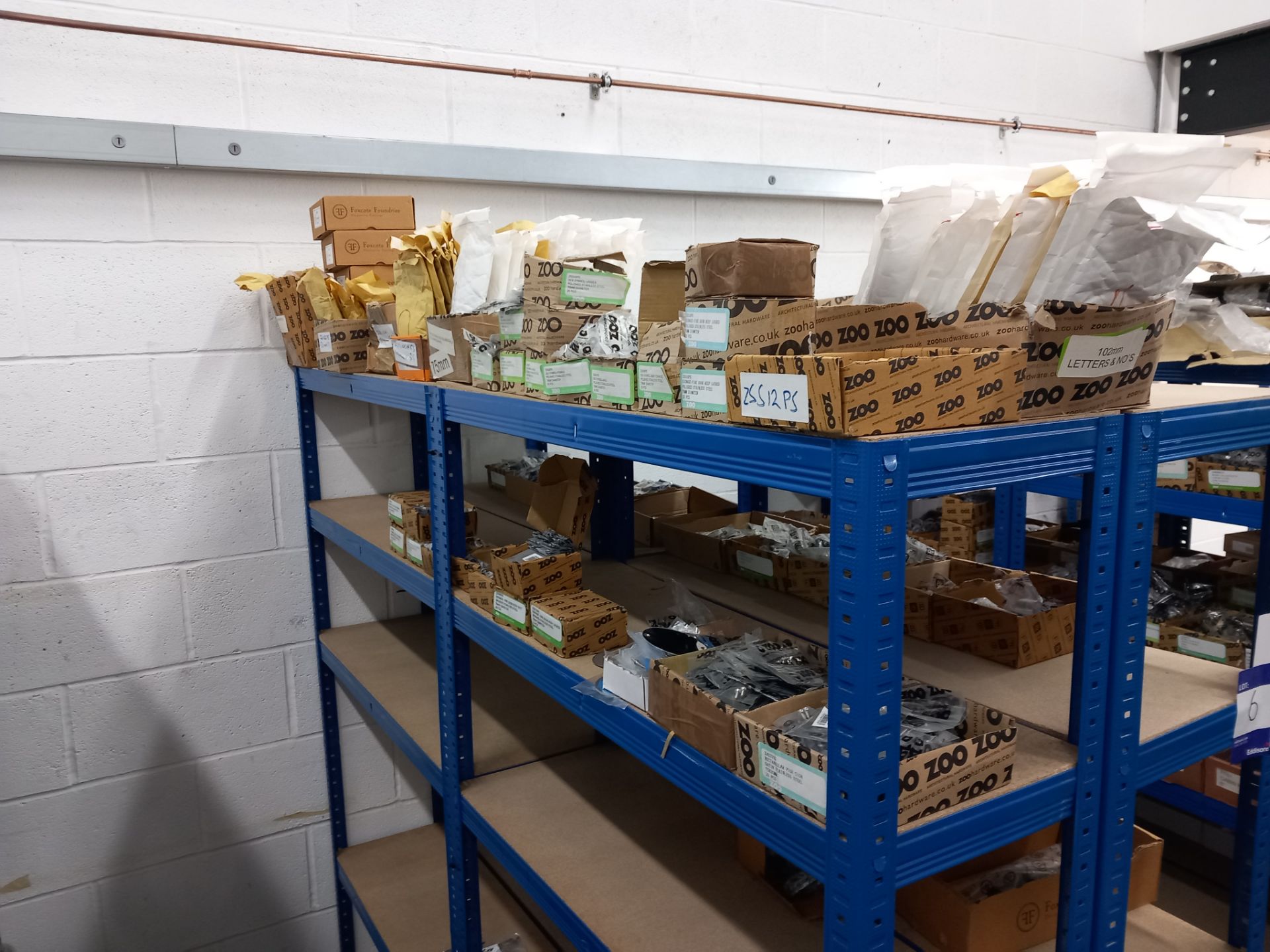 Assortment general door hardware / ironmongery to include pull handles, door stops, door signage, - Image 16 of 29