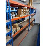 Assortment of lever door handles on rows and back plates with various finishes to include Zoo