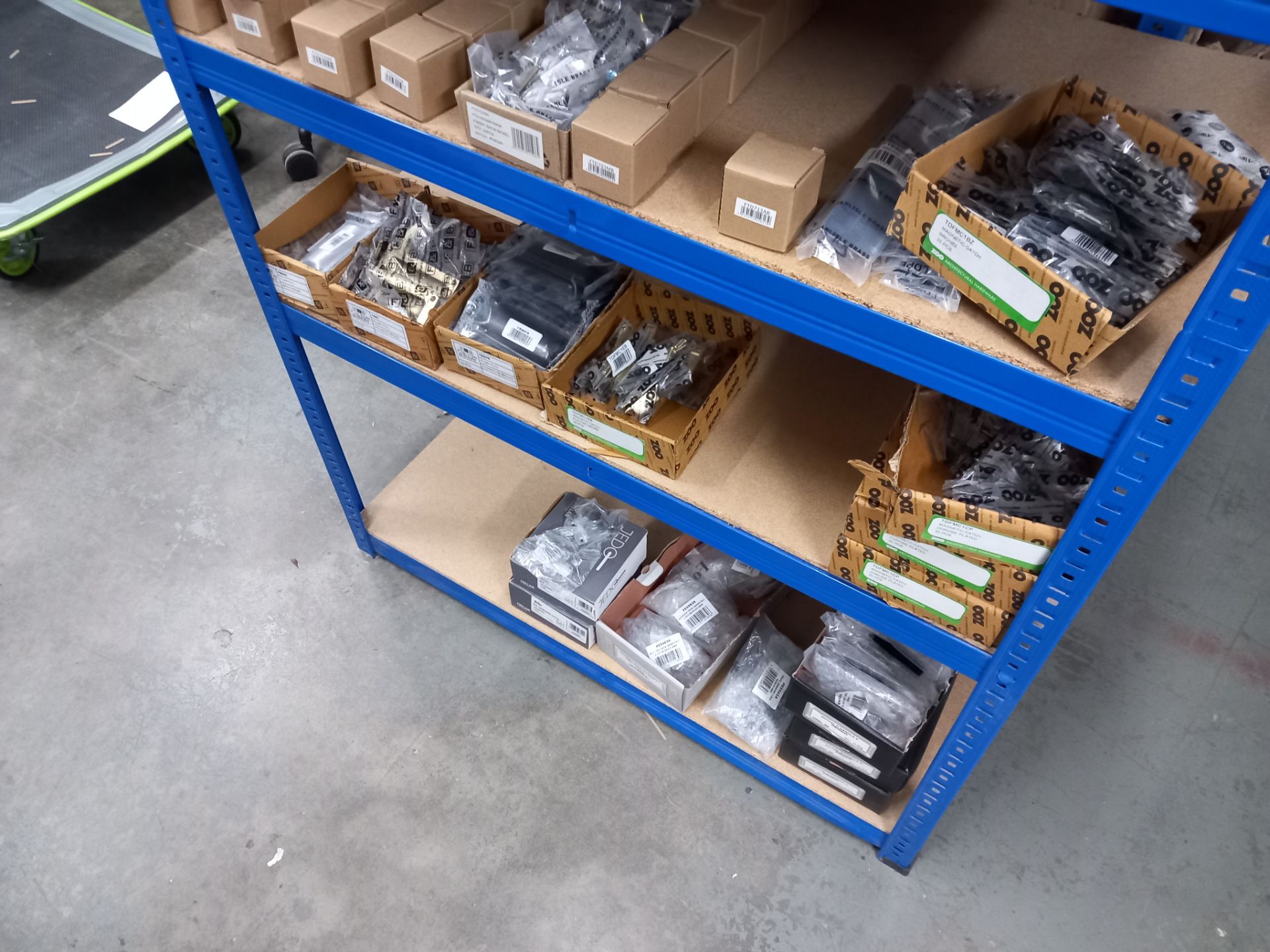 Assortment of cabinet furniture to include cabinet knobs, pull handles, magnetic catches, flush - Image 5 of 5