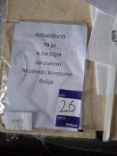 Pallet of Jerusalem Brushed Limestone Beige Matt; Coverage; 6.84 SQM; Measurements; 600mm x 600mm