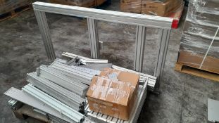 Large quantity of Aluminum strut to pallet