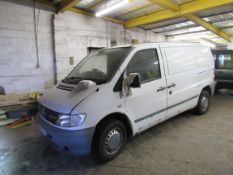 Mercedes Vito 108 CDI Registration NU03CYK, Non-runner, 1 Key. This vehicle does not have a V5C