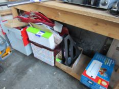 Quantity of assorted office sundried and laminator to shelf