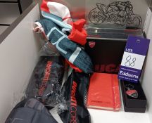 Ducati Diavel Desk Stand, 2x Quick Dry Towel, Notebook, Keyring and Ducati Flag
