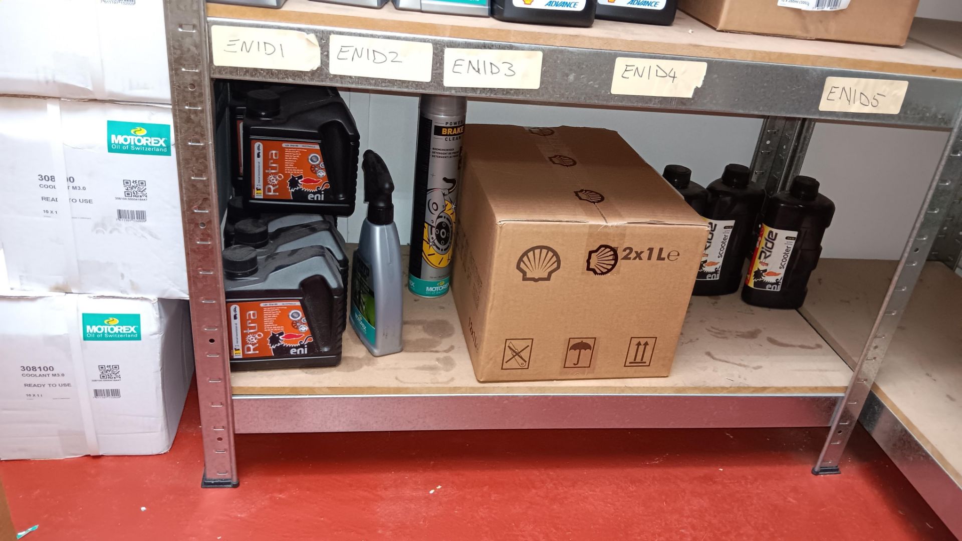 Large quantity of various engine oils to include Four Stroke oil, Fork oil, Cross Power, coolents, - Image 10 of 10