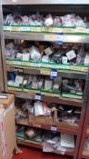 Assortment of Ducato parts/accessories to shelving bay to include bolt fittings, unions, lights,